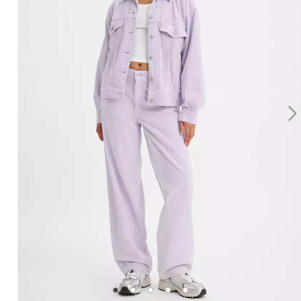 Levi's Fresh Baggy Dad Corduroy Women’s Pants, lavender / light purple, size 25